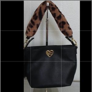 Betsey Johnson Faux Leather Black Bag